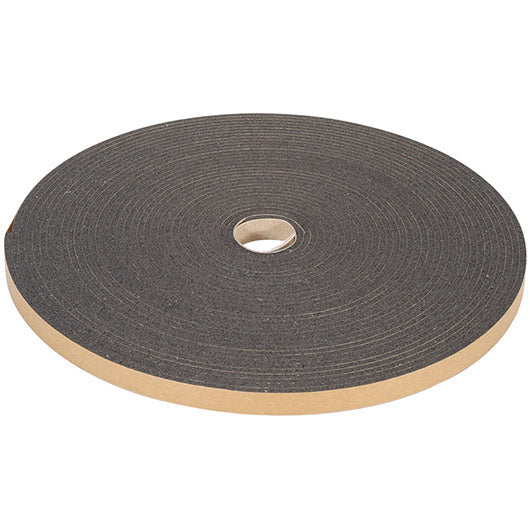 1/2” Thick Polyester Urethane Foam Strip, 3/4” Width x 50’ Length, Charcoal