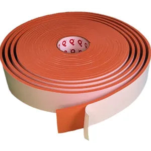 1/16" Red Silicone Sponge Tape 1" Width x 60' Length, Acrylic Adhesive