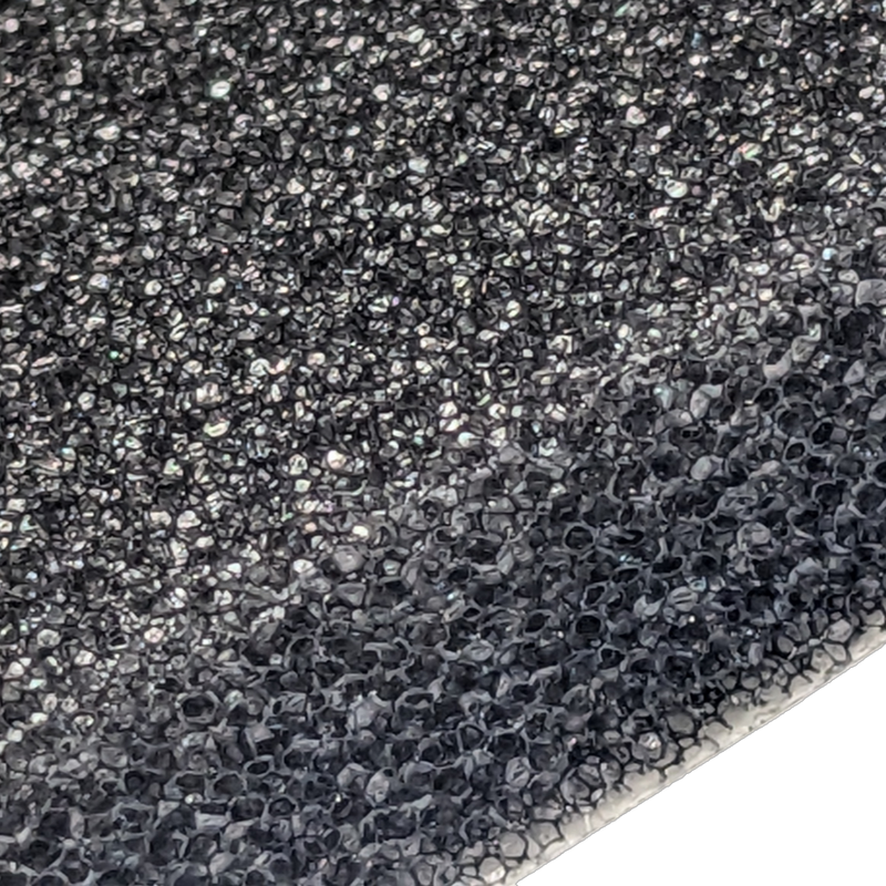 1/2” Thick Polyester Urethane Foam Strip, 1” Width x 50’ Length, Charcoal