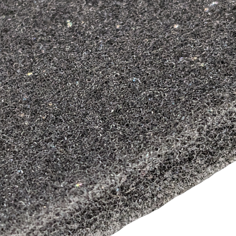 1/4” Thick Polyether Urethane Foam Strip, 4” Width x 50’ Length, Charcoal