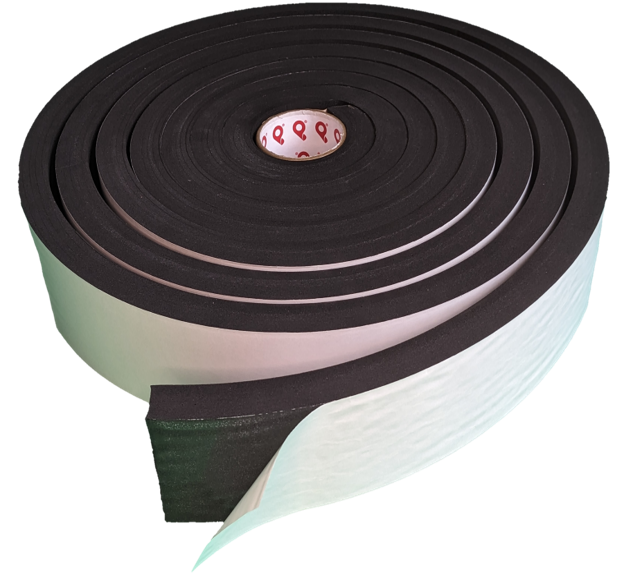 1/4"TH Double Sided Neoprene Foam, 3/4” W x 50' L