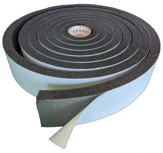 1/4” Thick Polyester Urethane Foam Tape, 1.50” Width x 50’ Length