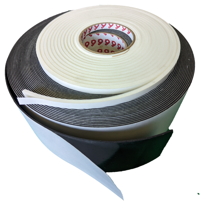 2-RL Pack 1/16” Thick 2-Sided XLPE Foam, .5” Width x 108’ Length, White