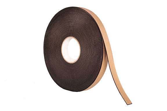 1/8” Thick Neoprene Foam Strip, 2” Width x 50’ Length, Black